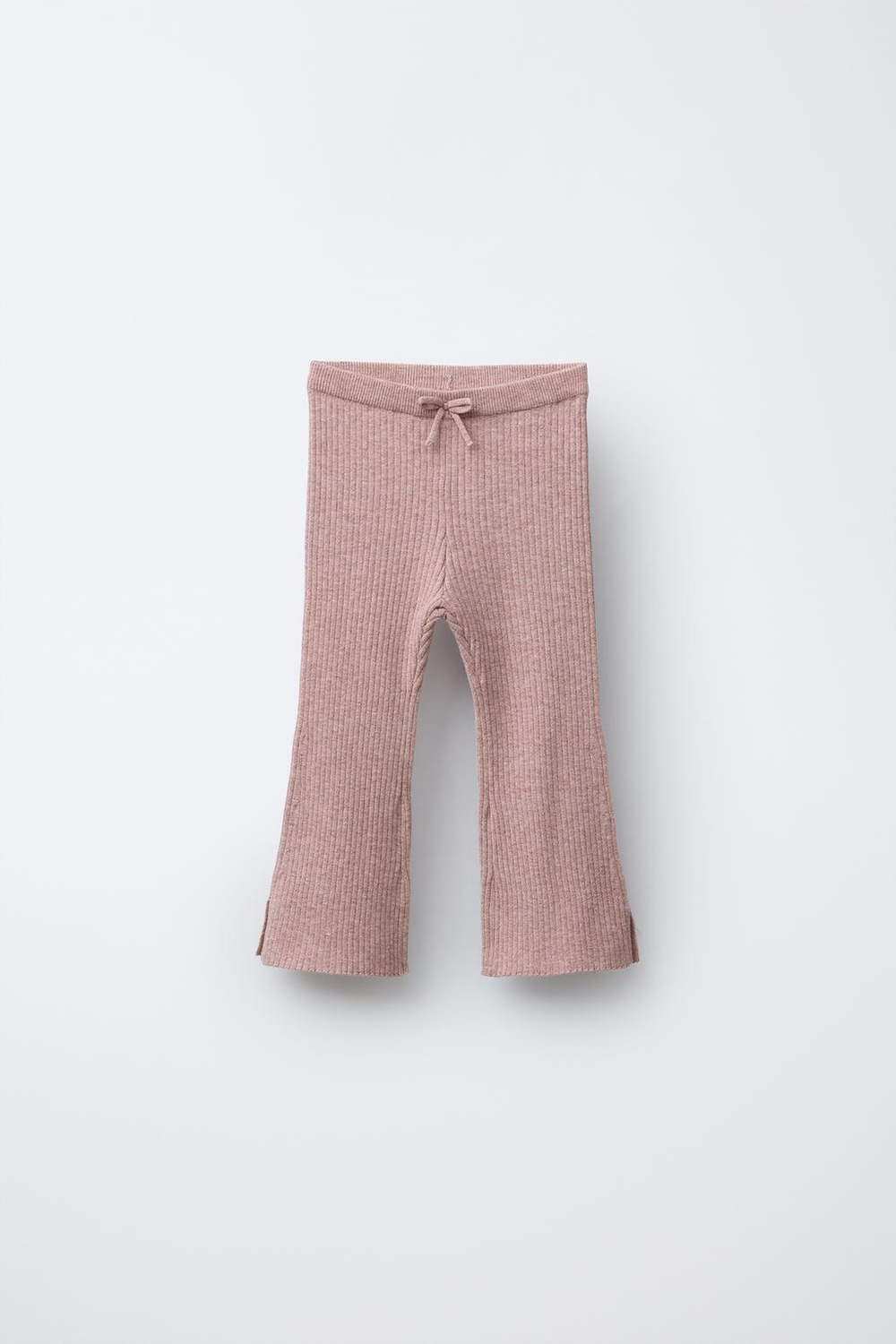 ZARA ТРИКОТАЖНЫЕ ЛЕГГИНСЫ FLARE, РОЗОВЫЙ МЕЛАНЖ