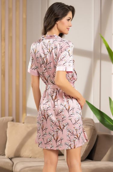 Халат на пуговицах  Mia-Amore FLORA  7207 розовый