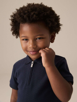 Поло с молнией и шорты в комплекте для мальчика Next E26-081, Темно-синий