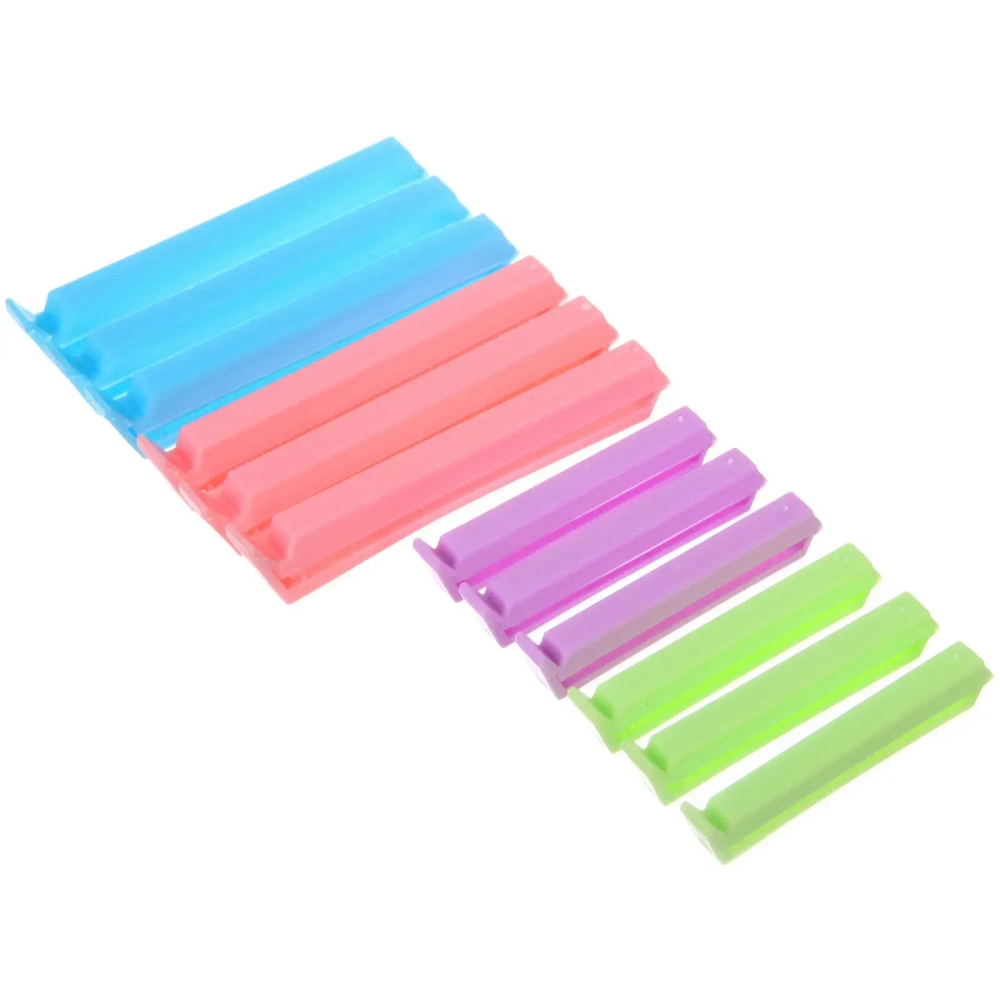 Зажим для пакета «Ассорти» 12шт (6шт*9,5см, 6шт*7см)