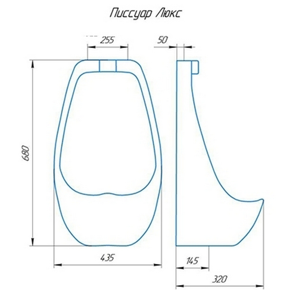 Писсуар "Люкс" без крепл. d 32 (Rosa)
