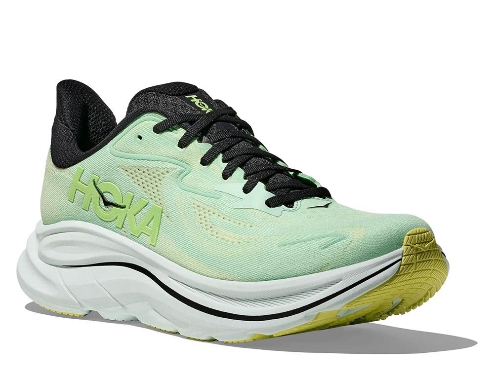 Кроссовки для бега мужские Hoka Clifton 10 Зеленo-Черные