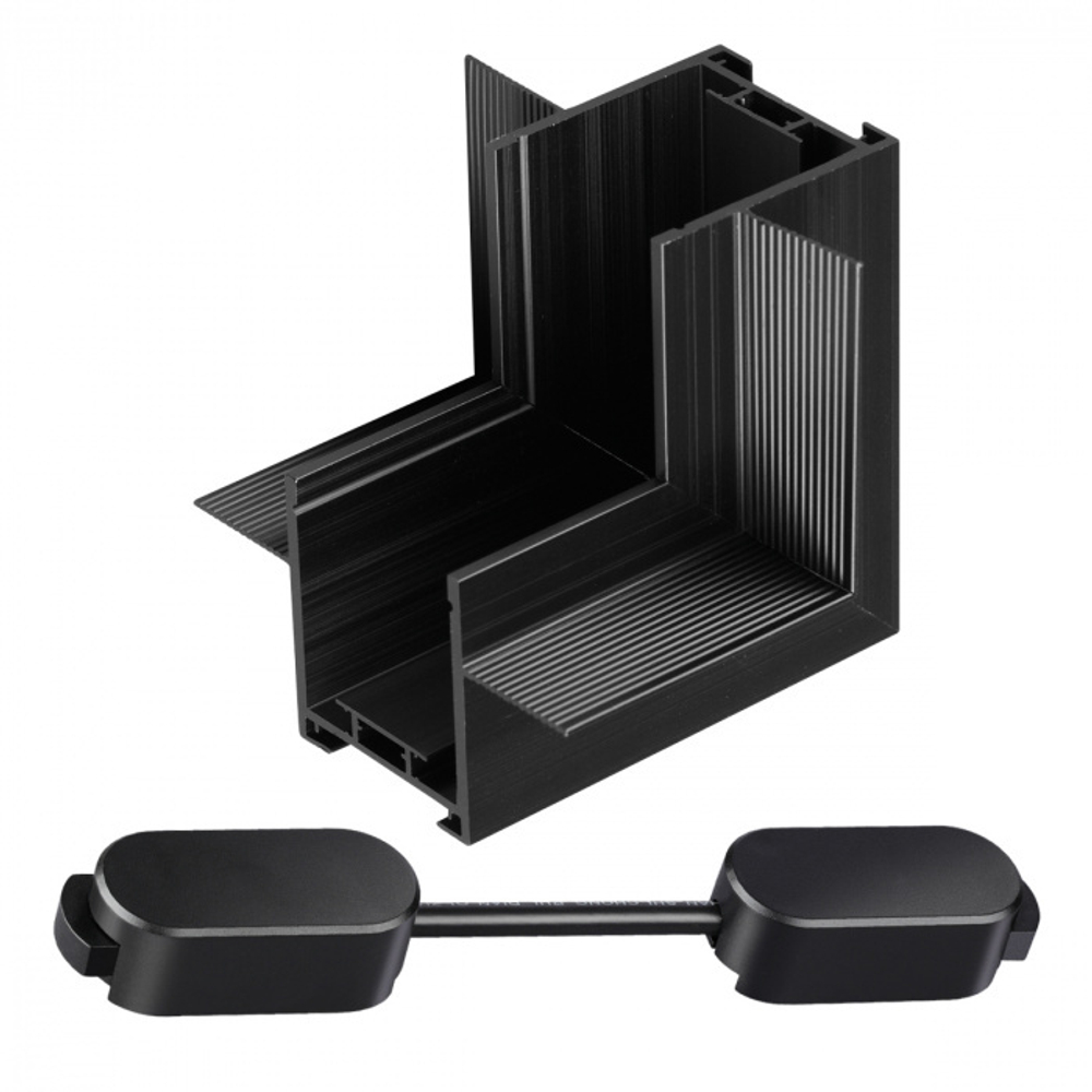 135275 SHINO NT24 093 черный Соединитель "Г"(переход с потолка на стену) для шинопровода встраиваемого в ГКЛ IP20 24V EASY