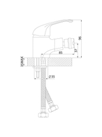 Смеситель Rossinka A35-51 для биде