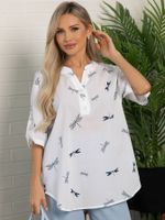 Блуза Онисия (белая/стрекозы) Б15947-4М LT Collection