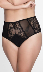 Женские трусики-слип с высокой линией талии (Размер: 5X) (Цвет: черный)