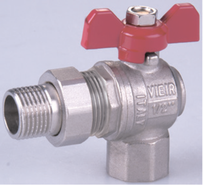 Кран угловой с американкой 3/4 (баб. крас.) ViEiR  (64/8шт)