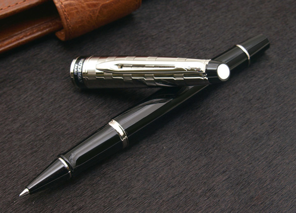 Ручка-роллер Waterman Expert DeLuxe, цвет: Black, стержень: Fblack