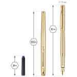 Ручка перьевая Delucci "Celeste" черная, 0,8мм, цвет корпуса - золото, подарочный футляр