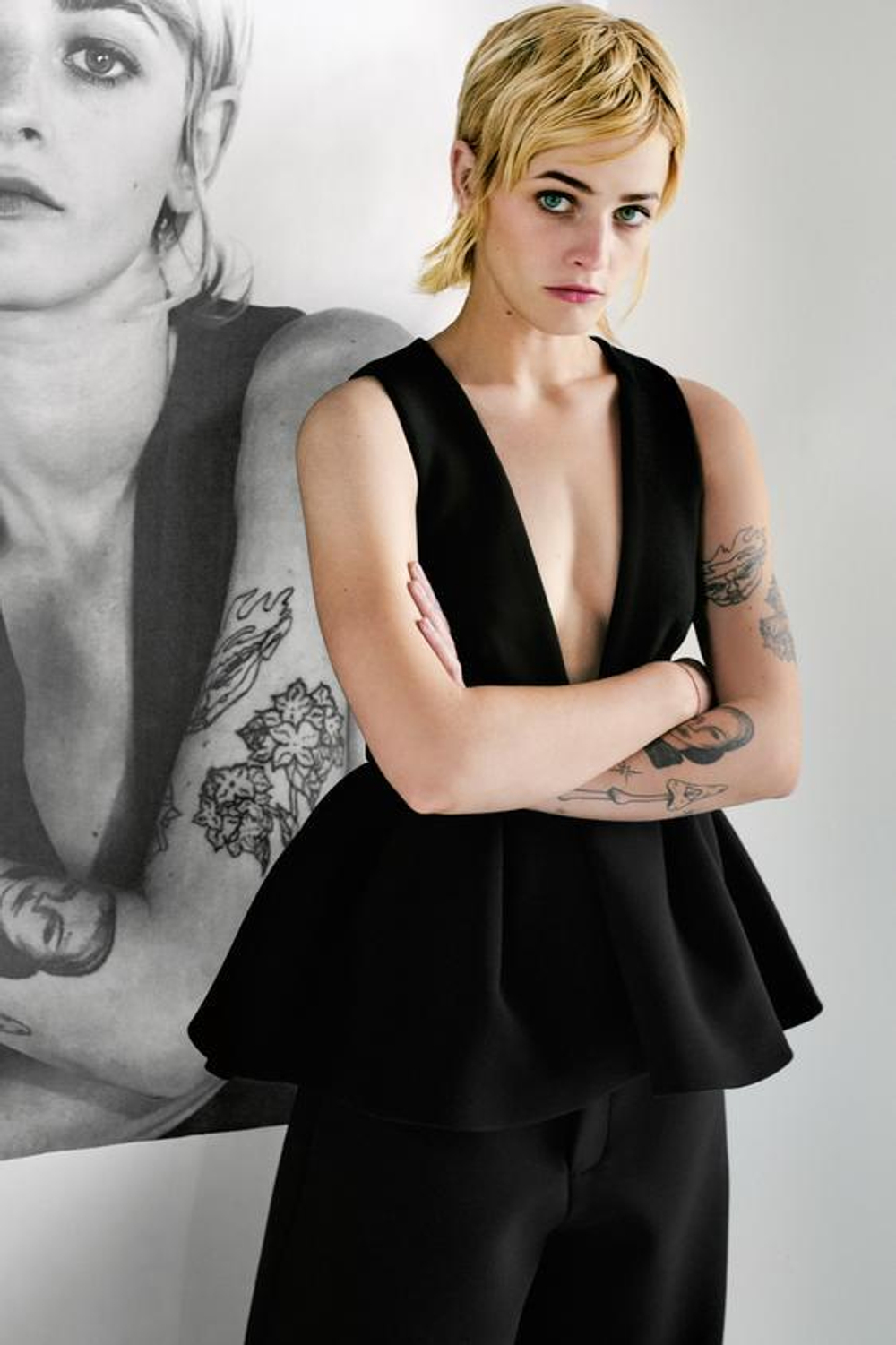 ZARA ТОП GODET, ЧЕРНЫЙ