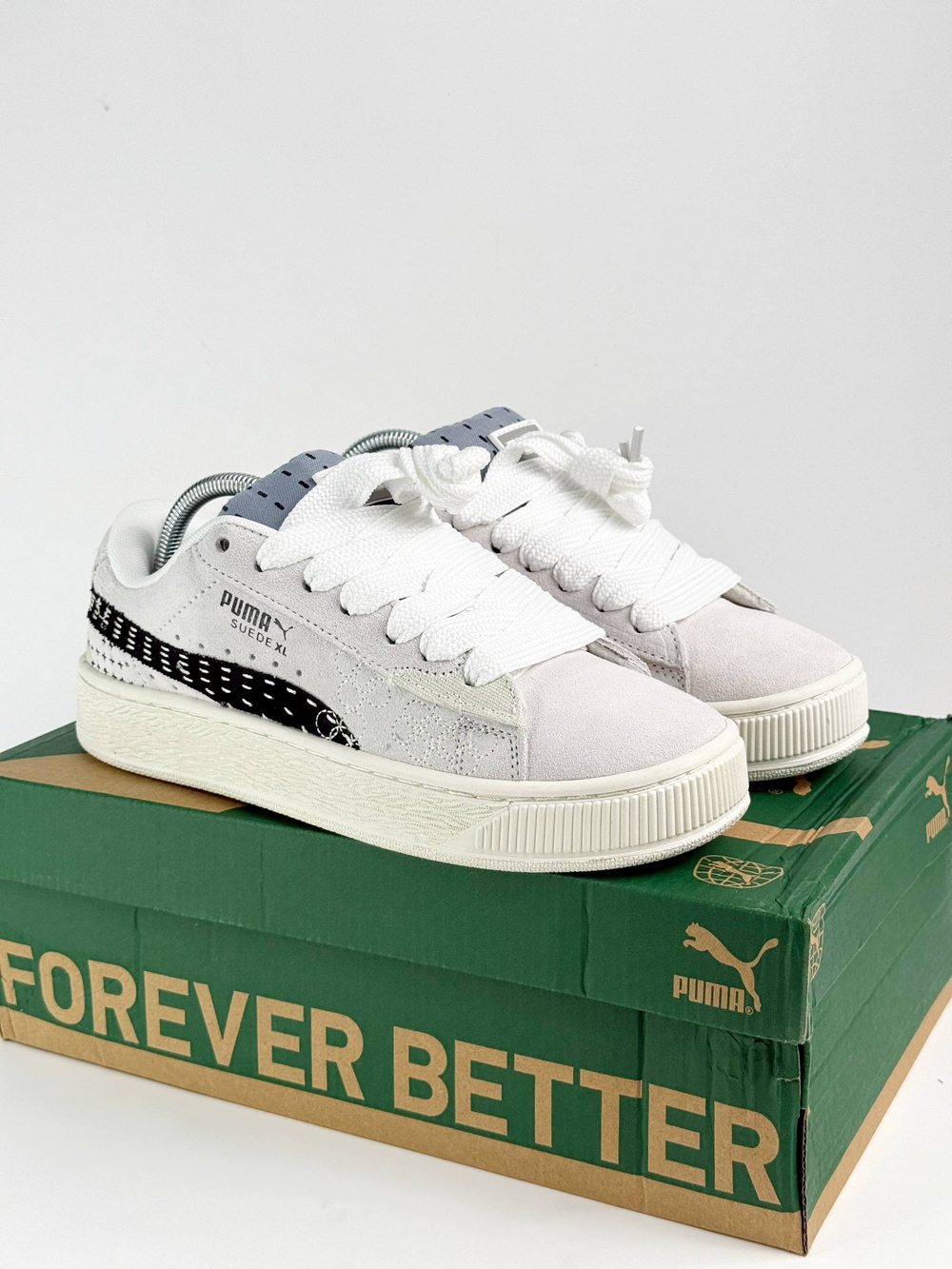 Кроссовки Puma Suede XL #B111 (бел.)