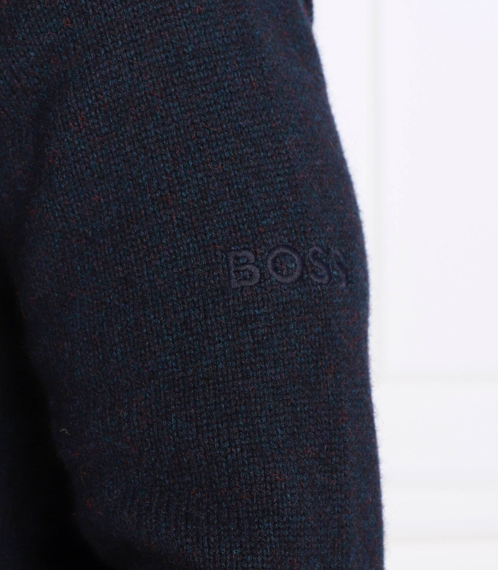 Хлопковый свитер ashetland BOSS ORANGE - темно-синий(50474333)