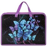 Папка на молнии с ручками ЮНЛАНДИЯ А4, 1 отделение, пластик, ширина 40 мм, "Night dream", 270946