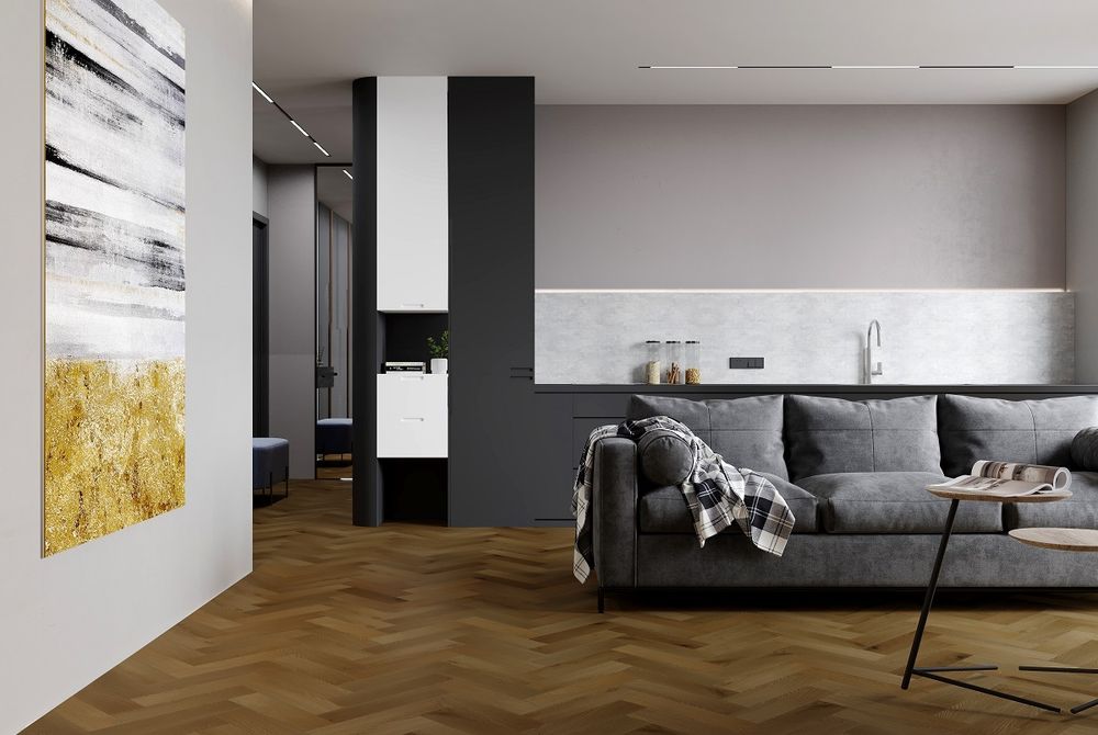 Fargo Herringbone Дуб Окленд, 1,12 м²