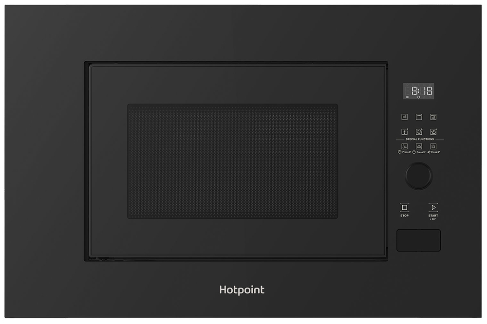Встраиваемая микроволновая печь СВЧ Hotpoint MF20G BL H, черный