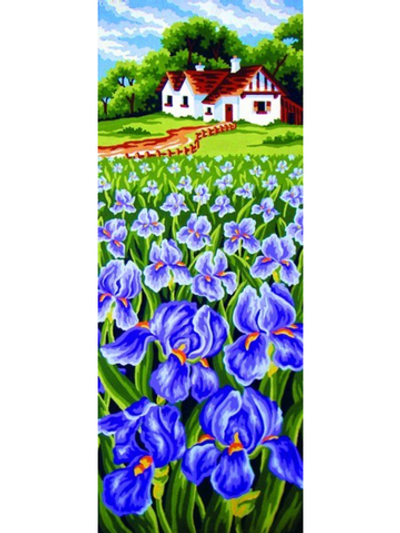 "Ирисы"-8047 канва с рисунком