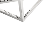 13RXET8082L-SILVER Стол журнальный стекло черн./серебро 38*38*70