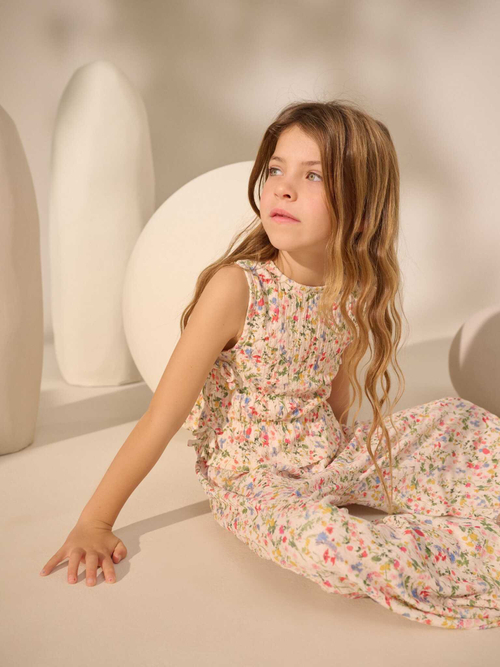 Топ и брюки в комплекте для девочки Next AT2-459, Кремовый