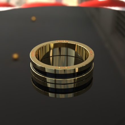 Серебряное кольцо 925 пробы с позолотой и холодной эмалью, ARAT07240006