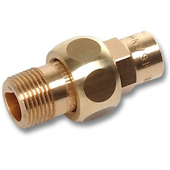 Сгон Sanha 35x1 1/4" НР с наружной резьбой самоуплотняющийся (4341G бронзовые фитинги под пайку)