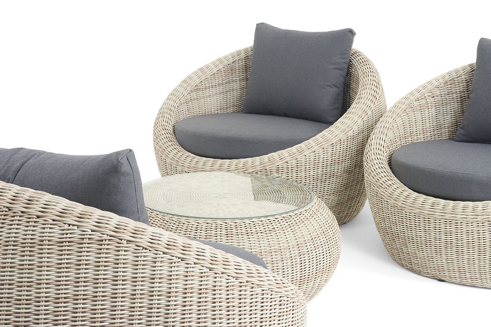 "Барселона" лаунж-зона из искусственного ротанга, цвет бежевый