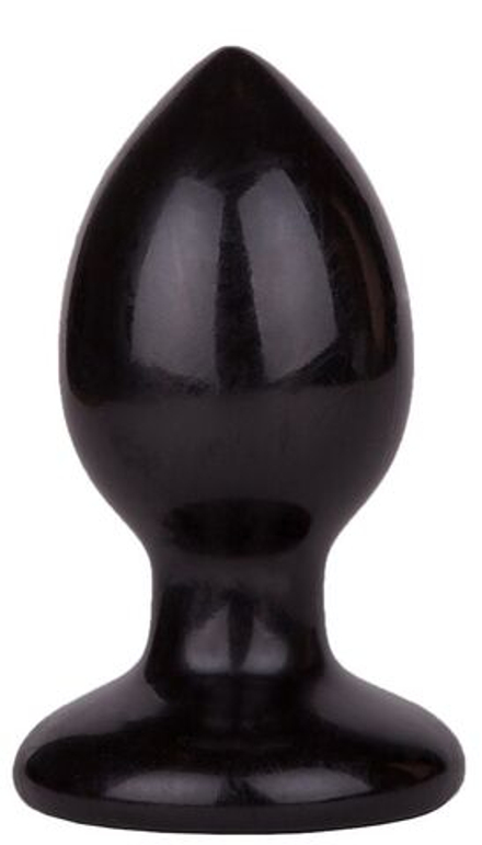 Черный анальный плаг Glide M - 10 см.