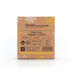 Косметический набор VEGAN.Love.Studio «Vanilla, Amber, Musk» (гель для душа 300 мл + мыло для рук 300 мл)