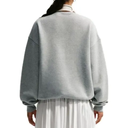 Женская теннисная куртка Nike Studio Fleece Medium Weight Oversized Crew - dark grey heather/sail