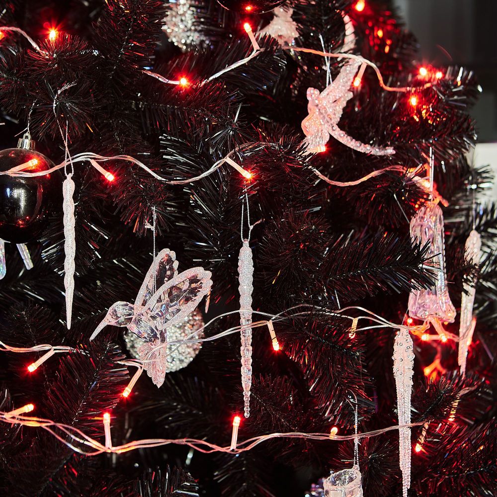 ULD-S1000-100-DTA RED IP20 Гирлянда светодиодная. 10м. 100 светодиодов. Красный свет. Провод прозрачный. ТМ Uniel