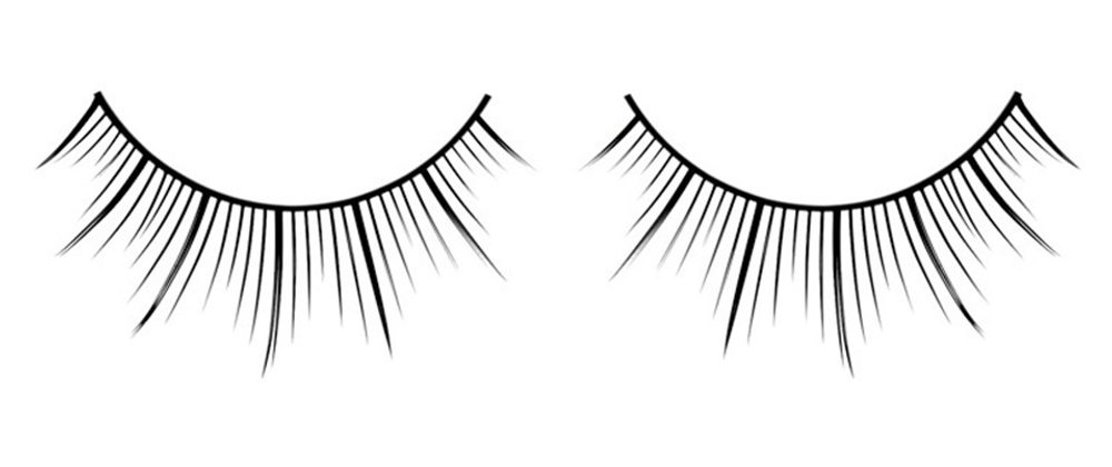Накладные ресницы со срезом елочкой Deluxe (Цвет: черный)
