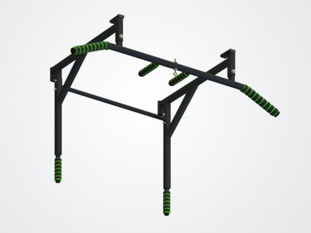 Турник-брусья навесной Рекрут 2 цв. белый Черный (матовый)