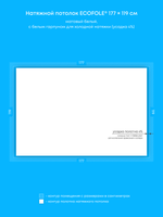 Матовый натяжной потолок 2.1 м2