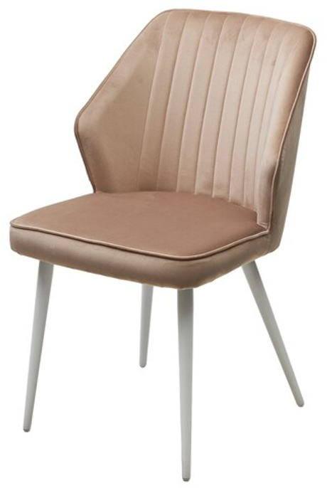 Стул М-City DISAUR Сиэтл -В (Seattle-V) Бежевый 5, Велюр, Белый каркас