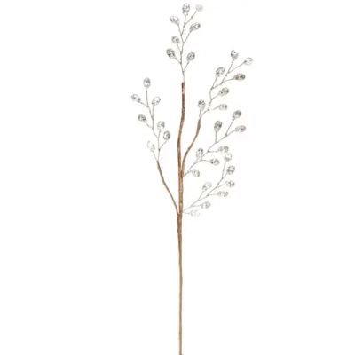 Ветка декоративная «Драгоценный камень» 40 см, Золото