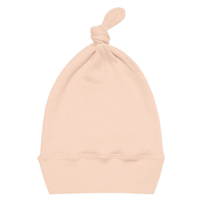 Шапочка с узелком (светлый персик)