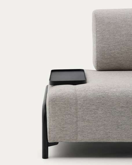 Трехместный диван Compo с маленьким подносом, бежевый