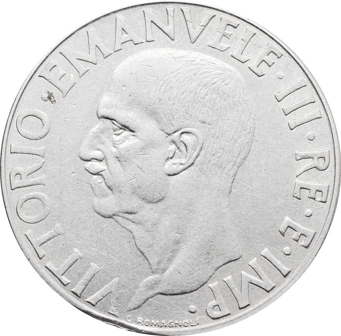 1 лира 1939 Италия (Не магнетик, 1939 - XVII)