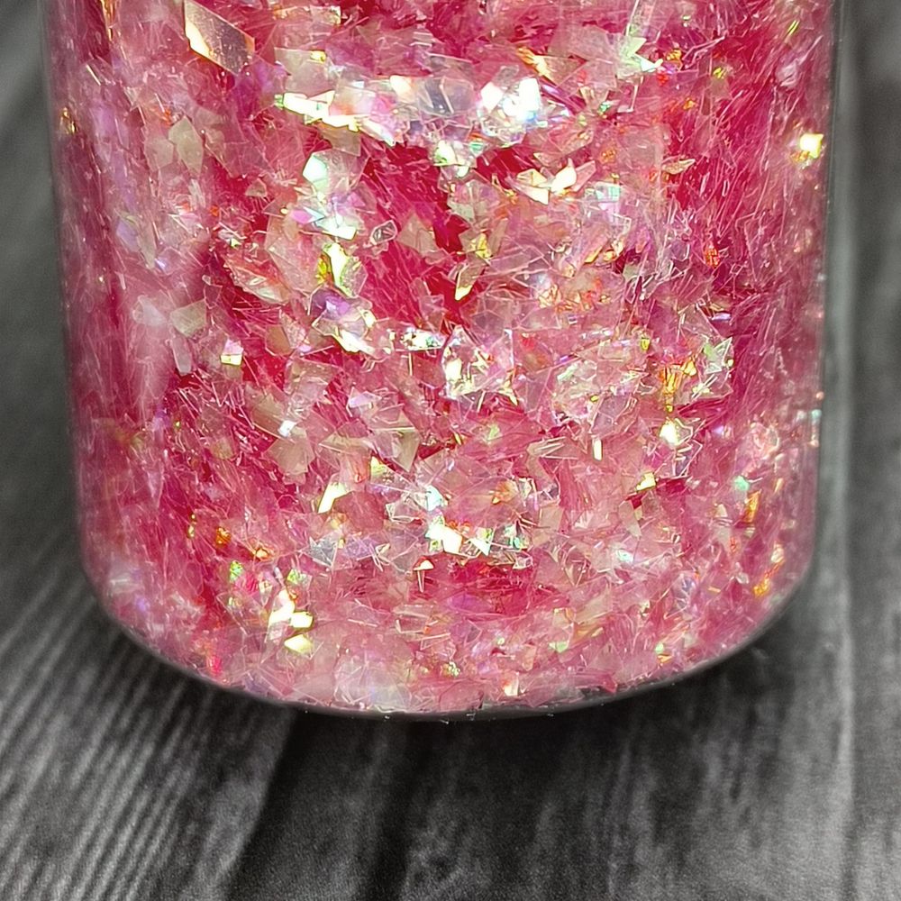 Хлопья Розовые перламутровые для дизайна ногтей, маникюра, бодиарта, макияжа...