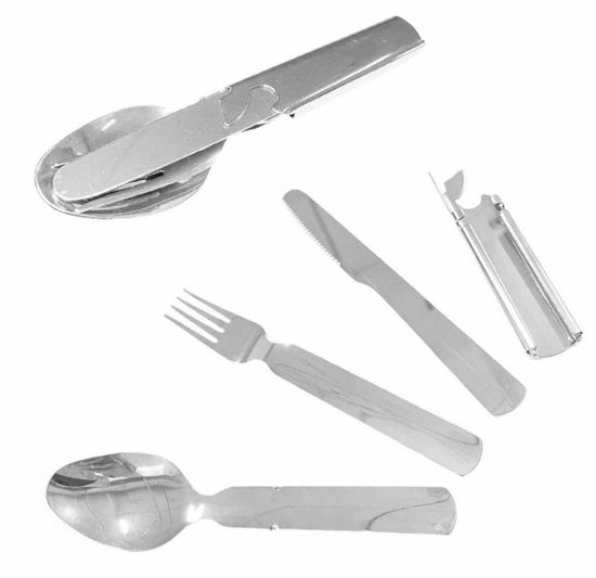Набор столовых приборов 4 в 1 (сталь)