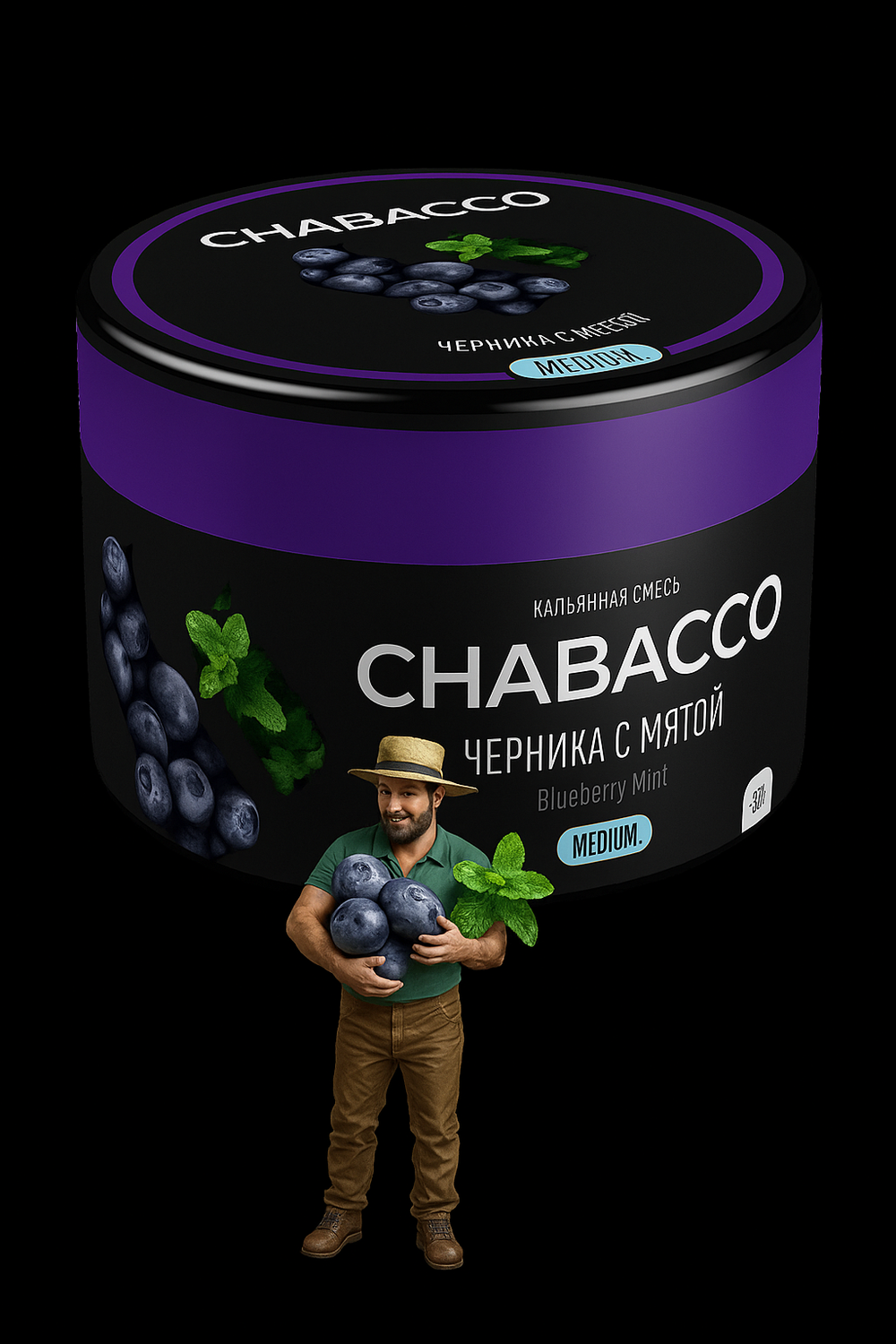 Chabacco Medium - Blueberry Mint (100g)