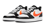 Nike Court Borough Low 2 Casual Anti-Slip Low Panel Shoes GS Black and White Orange