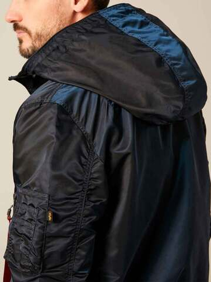 Куртка Бомбер L-2B Hooded GENII 2022 (т.синяя - r.blue)