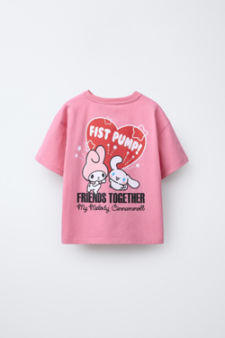 ZARA ФУТБОЛКА С ПРИНТОМ «КОРИЦЫ» ©САНРИО, РОЗОВЫЙ