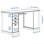 Письменный стол  - IKEA VEBJÖRN /VEBJОRN  /ВЕБЬЁРН  ИКЕА, 140х72 см, бежевый