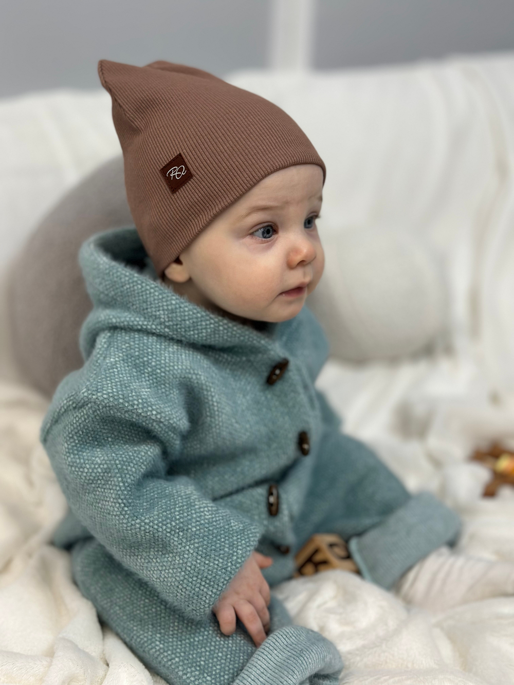 Шапка детская двухслойная Тауп Грей