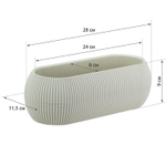 Кашпо ПИКАНТО овальное 280*115*90мм 1,3 л с пристегнутым поддоном