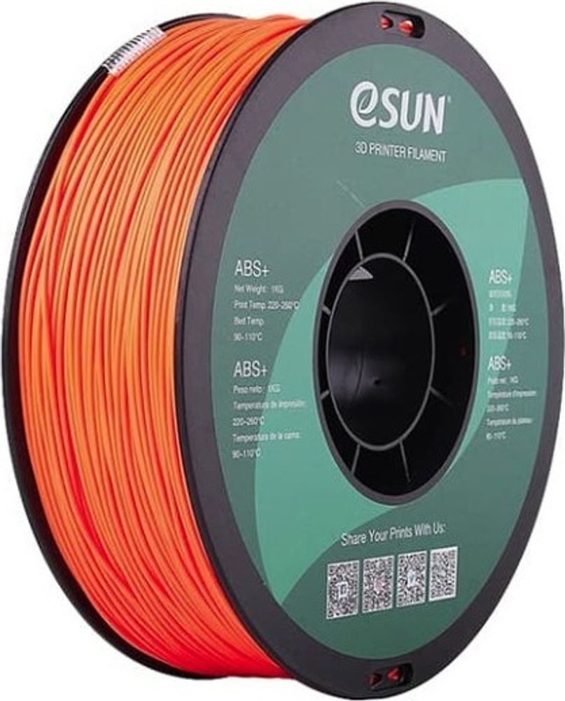 Пластик для 3D-печати ESUN ABS+ 1.75mm 3D Filament Orange оранжевый