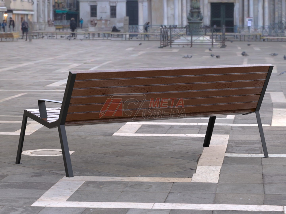 Скамейка Брюссель с подлокотниками