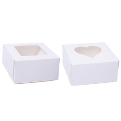 Коробка складная с окном МИКС 15*15*7