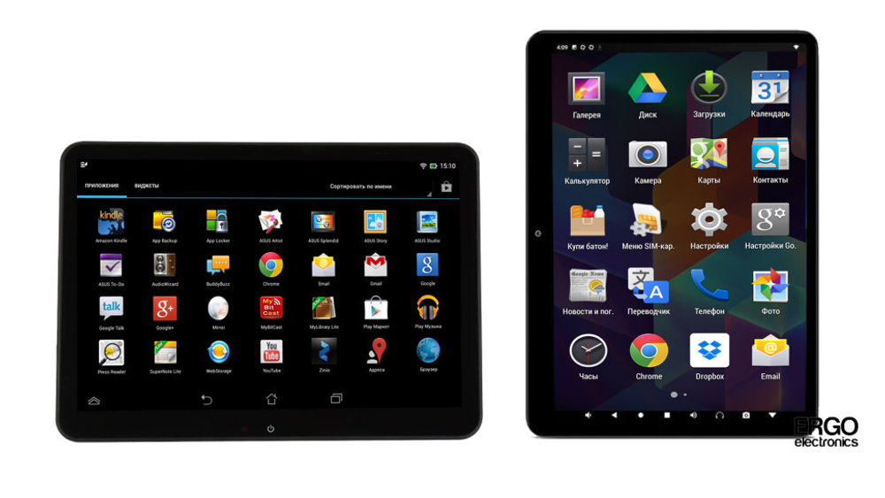 Монитор на подголовник - ERGO ER1060AN с сенсорным экраном 10,5” (IPS 1920х1080, Android, 2+32Gb) черный